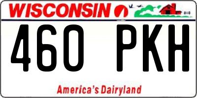 WI license plate 460PKH