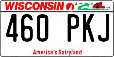 WI license plate 460PKJ