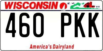 WI license plate 460PKK