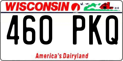 WI license plate 460PKQ
