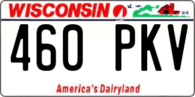WI license plate 460PKV