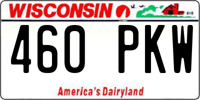 WI license plate 460PKW