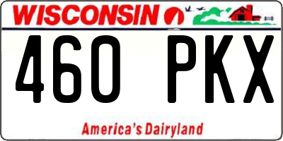 WI license plate 460PKX