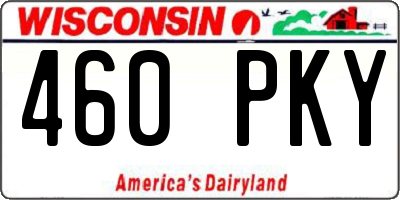 WI license plate 460PKY