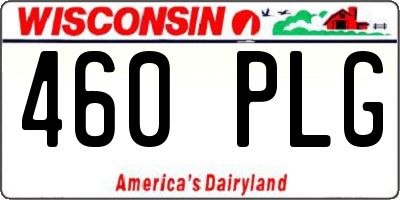 WI license plate 460PLG