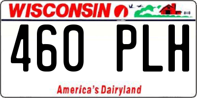 WI license plate 460PLH