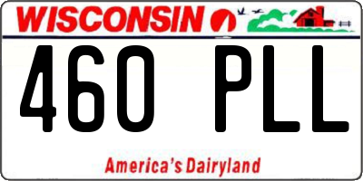 WI license plate 460PLL