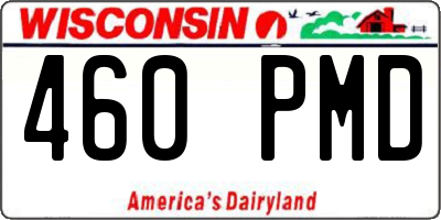 WI license plate 460PMD
