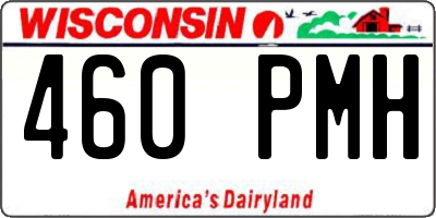 WI license plate 460PMH