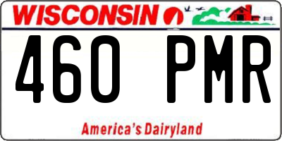 WI license plate 460PMR
