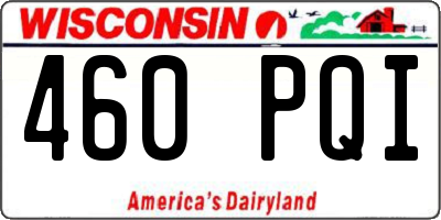 WI license plate 460PQI