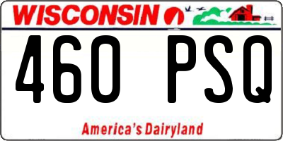 WI license plate 460PSQ