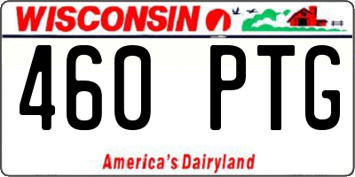 WI license plate 460PTG