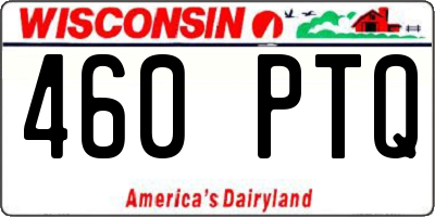WI license plate 460PTQ