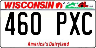 WI license plate 460PXC