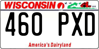 WI license plate 460PXD