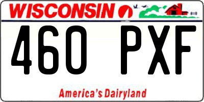 WI license plate 460PXF