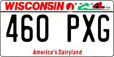 WI license plate 460PXG