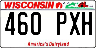 WI license plate 460PXH