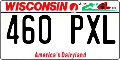 WI license plate 460PXL