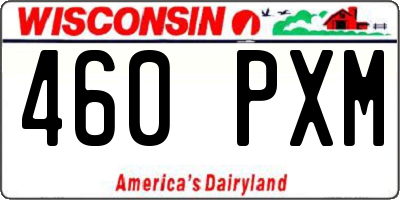 WI license plate 460PXM