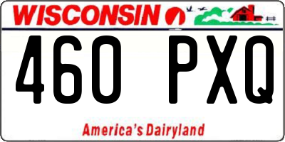 WI license plate 460PXQ