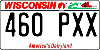 WI license plate 460PXX