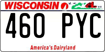 WI license plate 460PYC