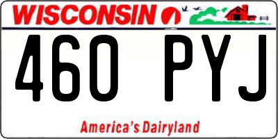 WI license plate 460PYJ