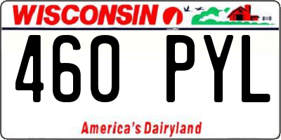 WI license plate 460PYL