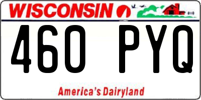 WI license plate 460PYQ