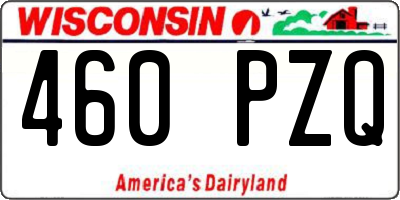 WI license plate 460PZQ