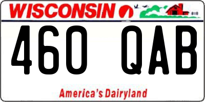 WI license plate 460QAB