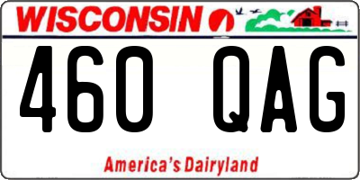 WI license plate 460QAG