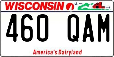 WI license plate 460QAM