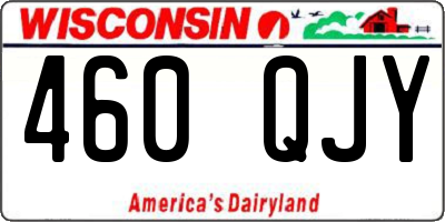 WI license plate 460QJY