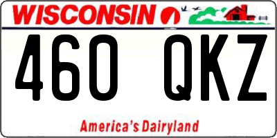 WI license plate 460QKZ