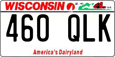 WI license plate 460QLK