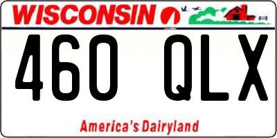 WI license plate 460QLX