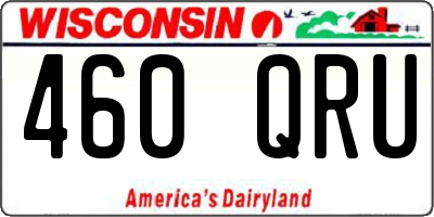 WI license plate 460QRU