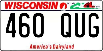 WI license plate 460QUG