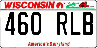 WI license plate 460RLB