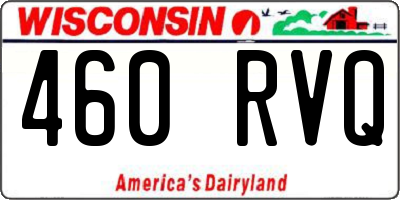 WI license plate 460RVQ