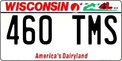 WI license plate 460TMS