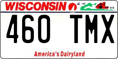 WI license plate 460TMX