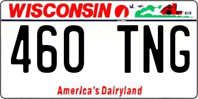 WI license plate 460TNG