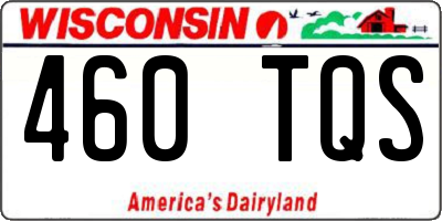 WI license plate 460TQS