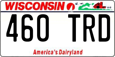 WI license plate 460TRD