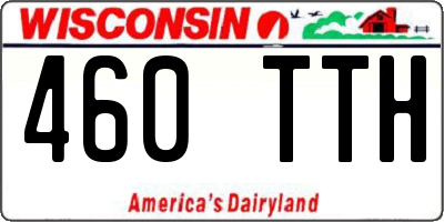 WI license plate 460TTH