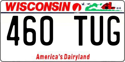 WI license plate 460TUG